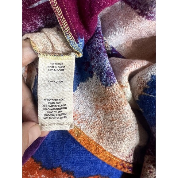 Soft Surroundings Women’s Painters Palette Gauze Brushstroke Top Small - Picture 6 of 12